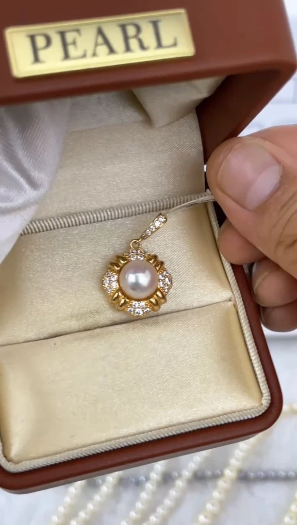 银S925镶嵌吊坠海水珍珠多样性发其一