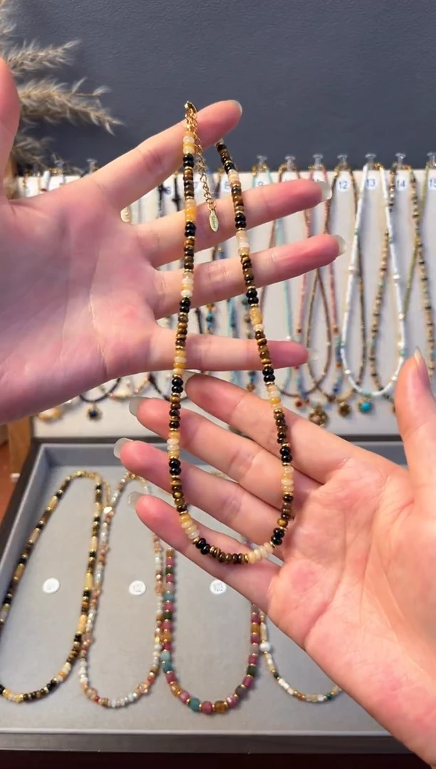 石英质玉钛钢项链101号