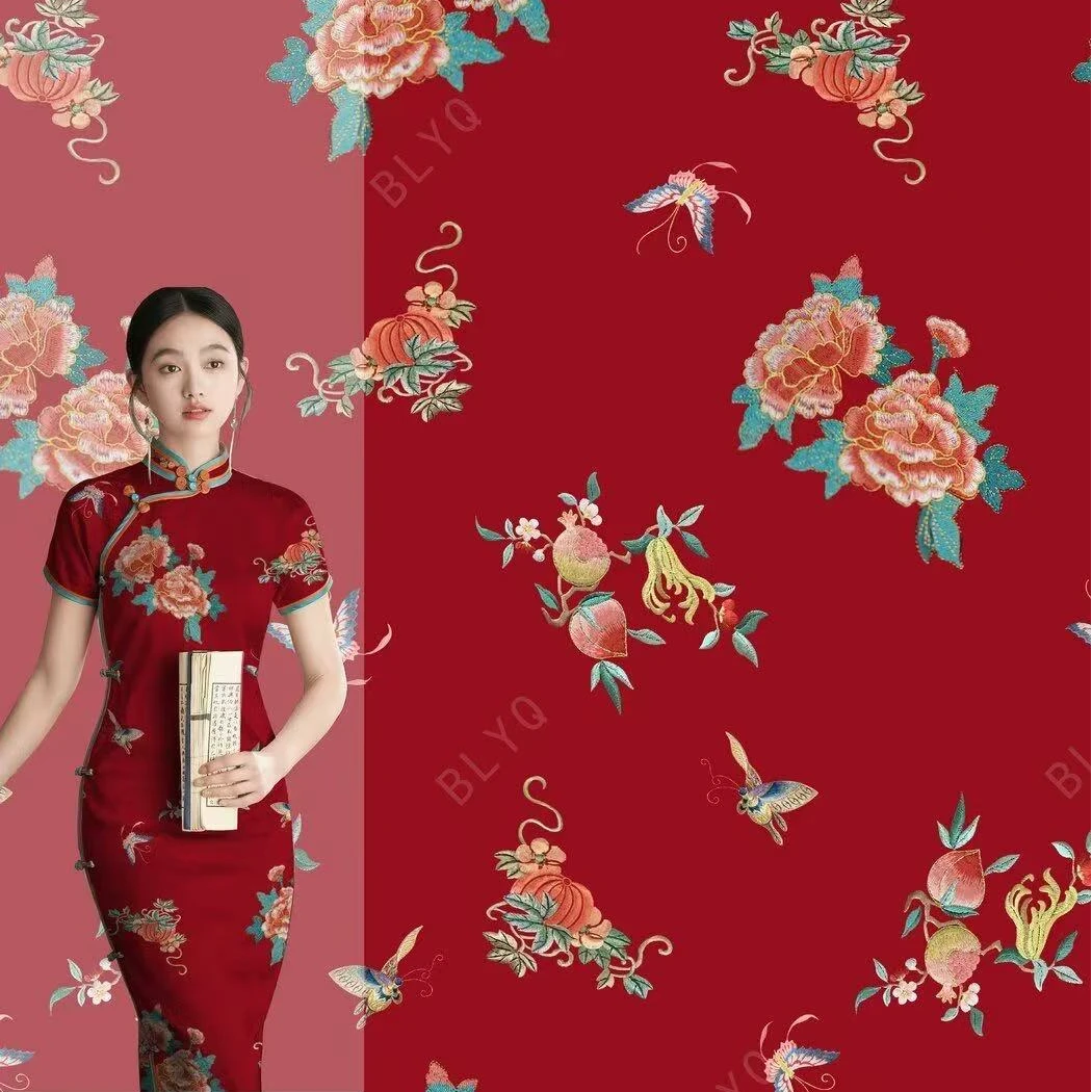 蝴蝶牡丹 香云纱100真丝