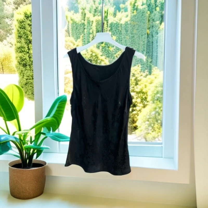 【香.云纱背心】无袖t恤吊带宽松显瘦无袖百搭背心女内搭打底衫284