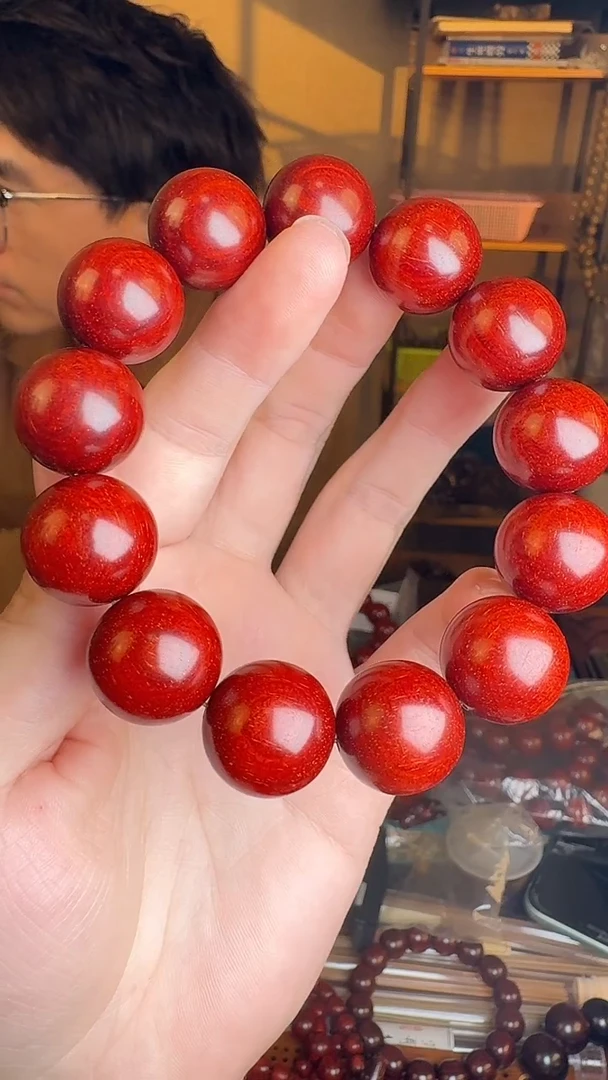 檀香紫檀（小叶紫檀）手串/手链海**色18mm半鳞单圈