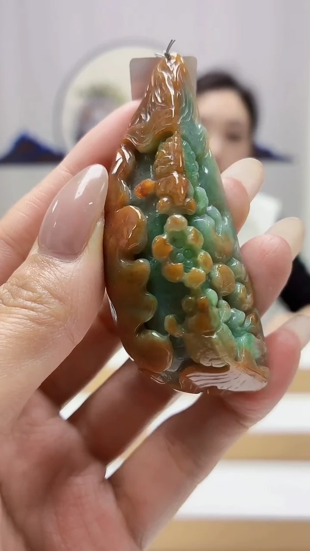 未镶嵌定制翡翠5160MM-毛货挂件20