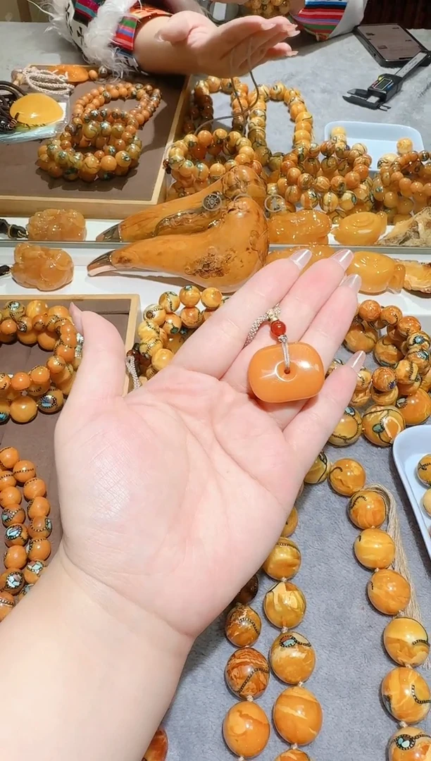 蜜蜡颈饰未镶嵌898天然蜜蜡珠宝奇石全都保真