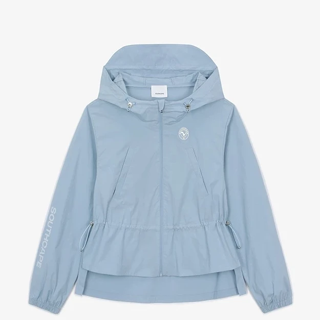 25年新款春秋女士高尔夫防风外套/S*C家轻量防污防水印花连帽夹克