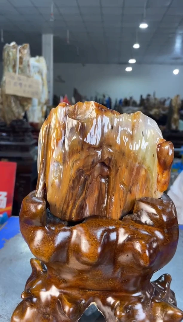 未镶嵌摆件硅化玉29