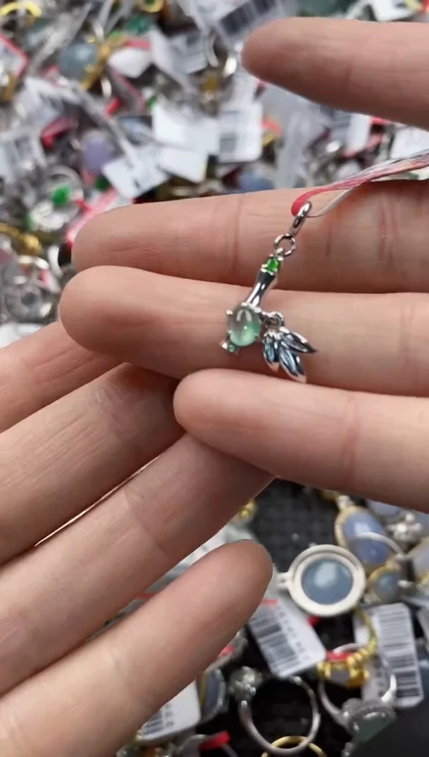 银S925镶嵌戒指翡翠444    8