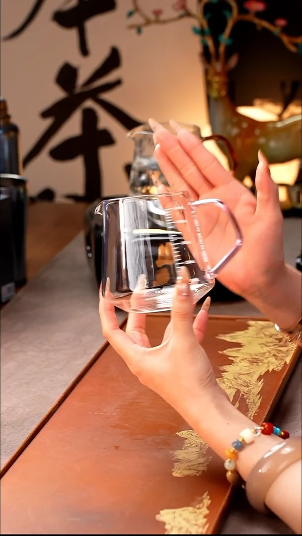 暗香疏影/雅韵刻度量杯/450ml/浅粉