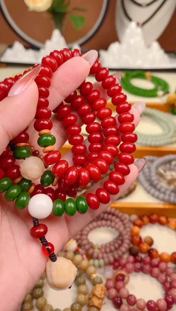 【闪购商品】菩提根/象牙果手串砂砂红红佛手108颗6*9