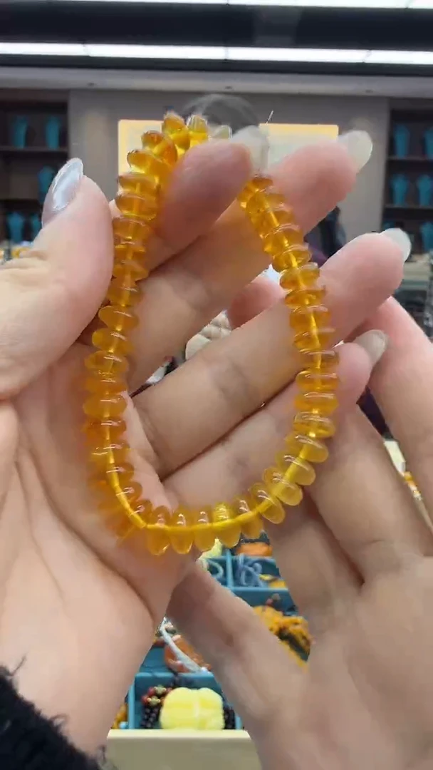 手链琥珀未镶嵌34秒拍号假一罚三