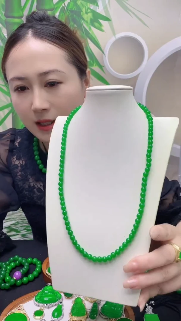项链14K金镶嵌翡翠D09
