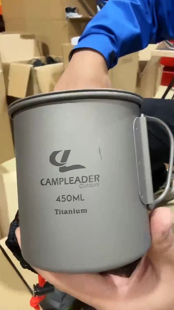 450ml带盖纯钛马克杯