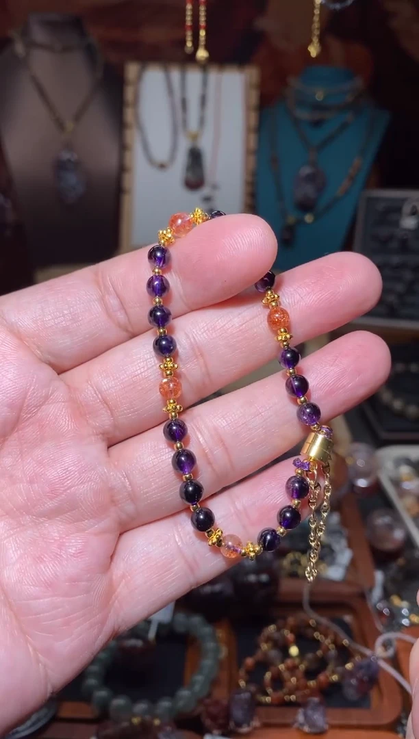 【闪购商品】水晶超七金太阳手链未镶嵌多样性