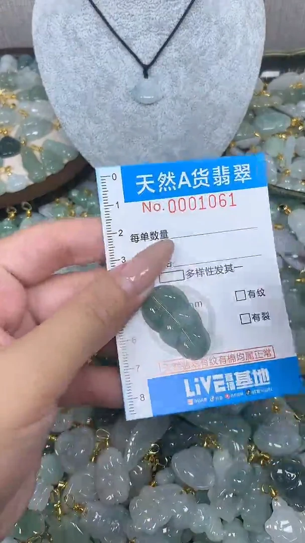 翡翠未镶嵌颈饰净货挂件-1061