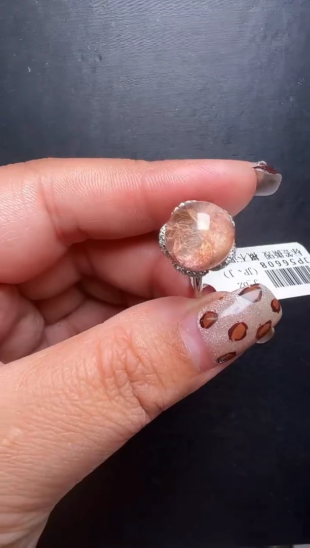 未镶嵌戒指水晶兔毛拉丝卷毛戒指 JP56608