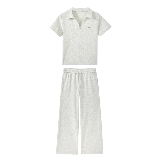 【晓晓推荐】-高奢时尚简约单件-两件套纯色上衣短袖长裤夏季5008