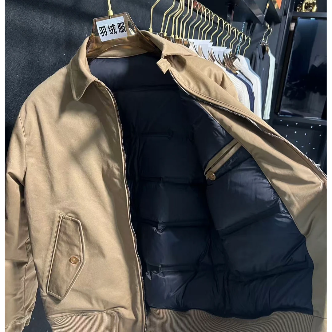 大绣标行政老钱夹克羽绒服 男女同款 秋冬加厚 8929 欧博/艳