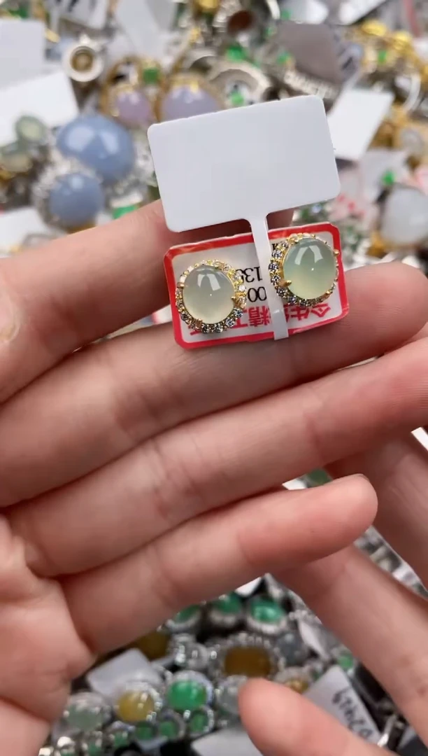 银S925镶嵌戒指翡翠222   5