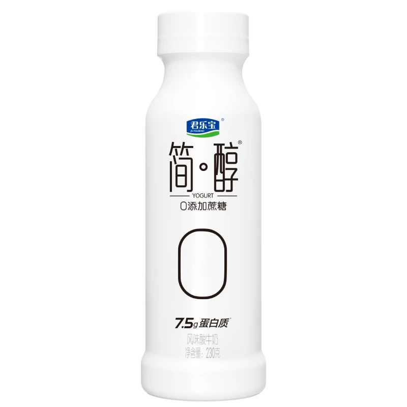 君乐宝简醇风味发酵乳(0蔗糖青柠油柑)瓶230g
