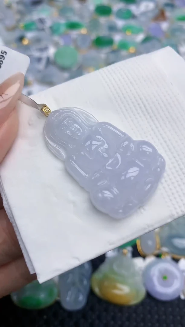 翡翠18K金镶嵌颈饰62   天然翡翠A货