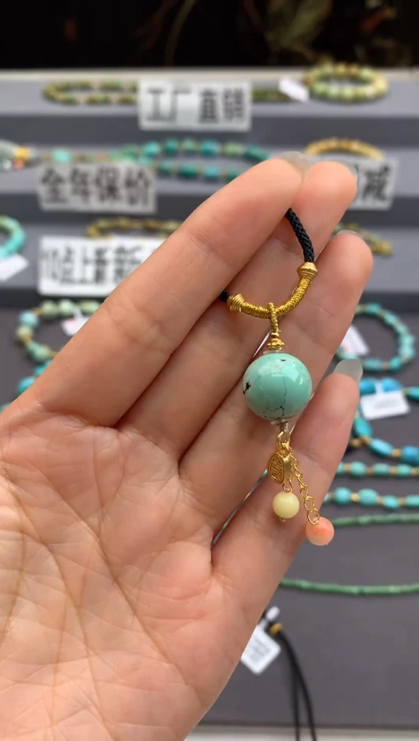 未镶嵌绿松石锁骨链茜.G90
