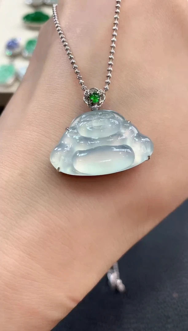 【闪购商品】翡翠吊坠(不含链)18K金镶嵌n9