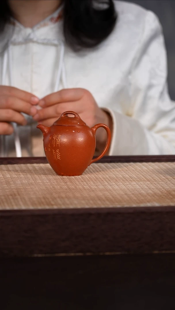茶壶紫砂粗砂朱泥120cc
