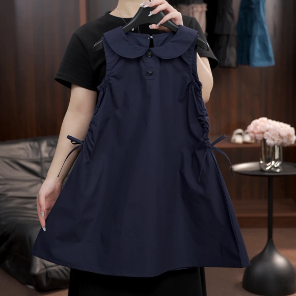 【1%】2025纯棉无袖连衣裙气质时尚宽松洋气女童休闲设计师原创