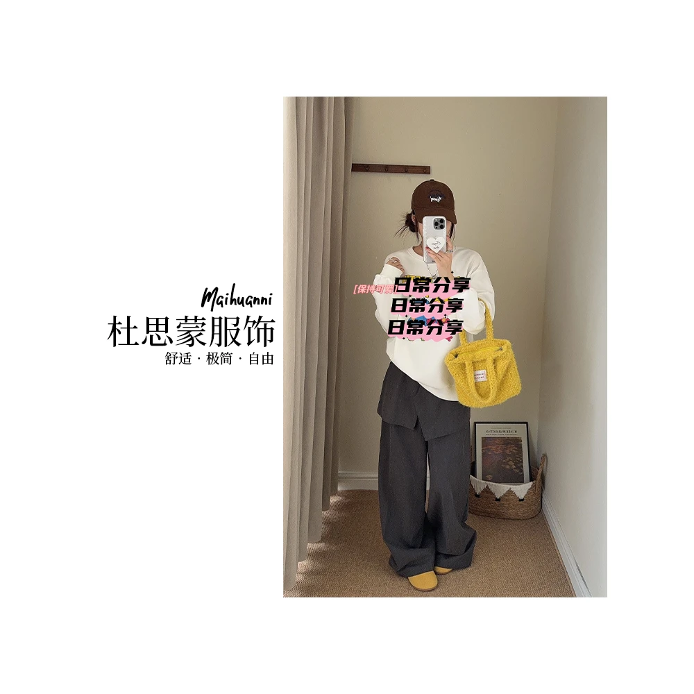 （杜思蒙服饰）Q1204-【街头复古】韩系休闲时尚卡通印花卫衣