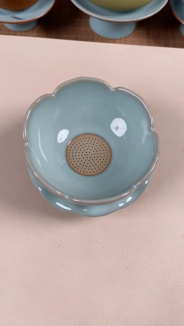 【闪购商品】其他微瑕莲花茶漏汝瓷茶具赵琳