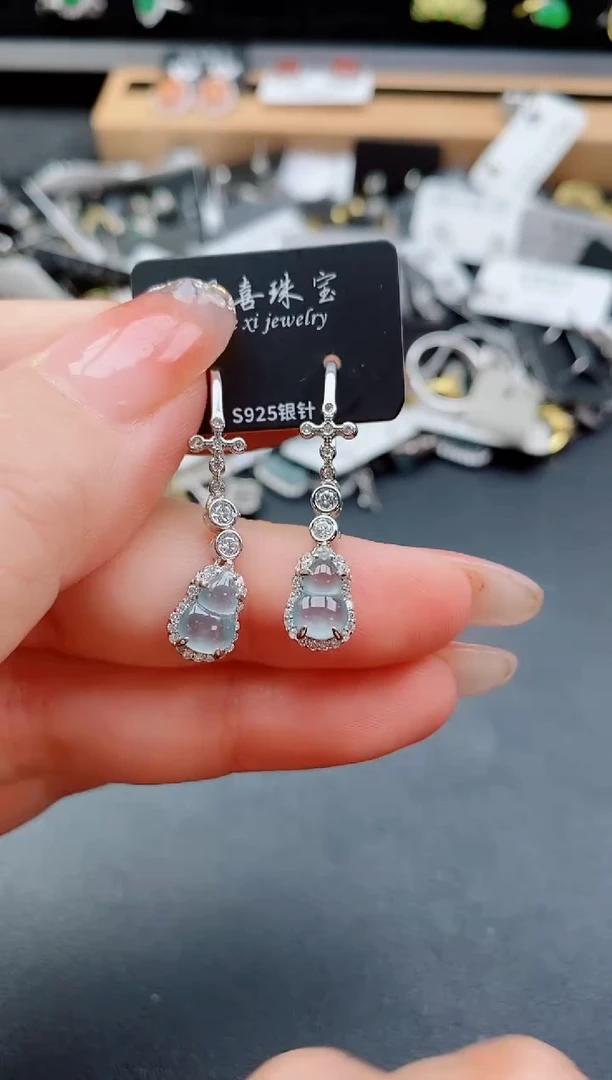 银S925镶嵌戒指翡翠1