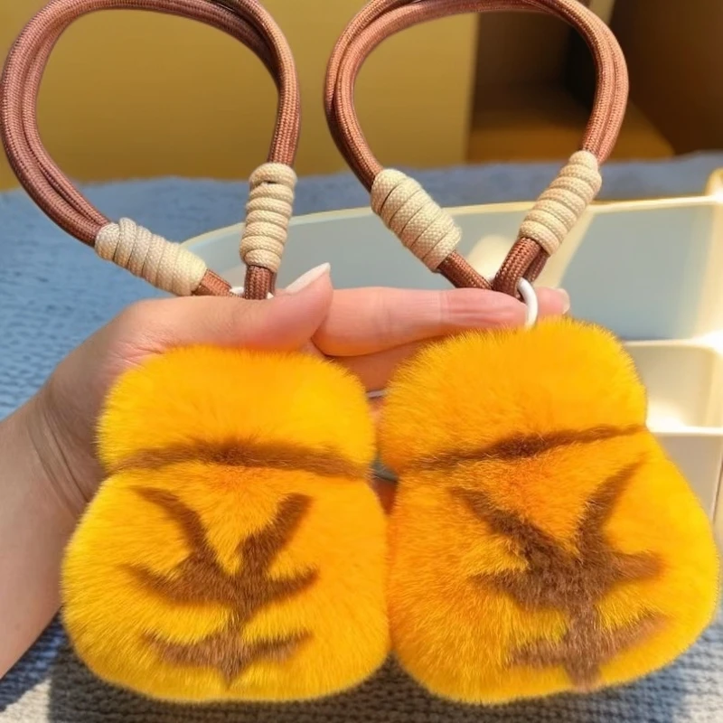 可爱钱袋子真獭兔毛包包挂件钥匙扣生日礼物玩偶暴富礼物