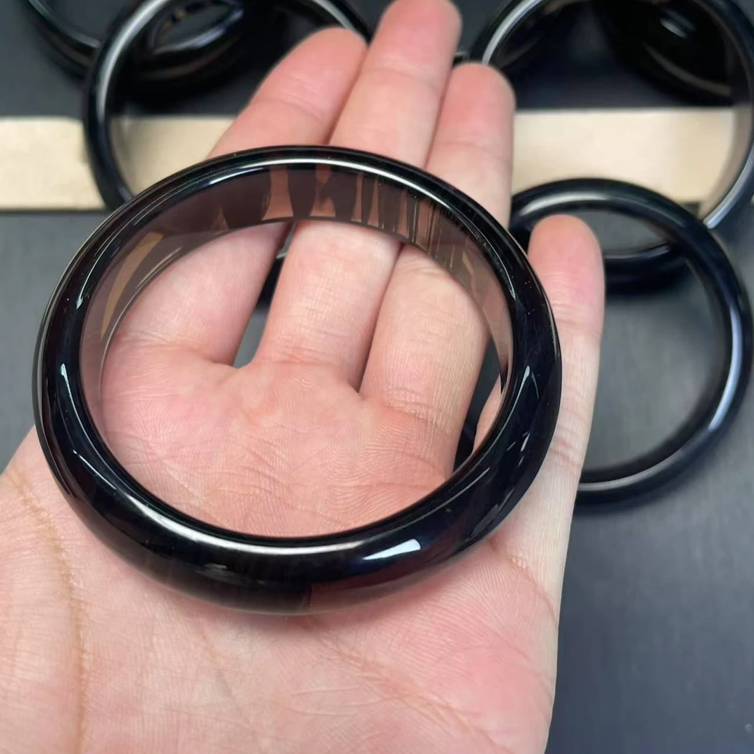 天然黑曜岩手镯（备注号码）