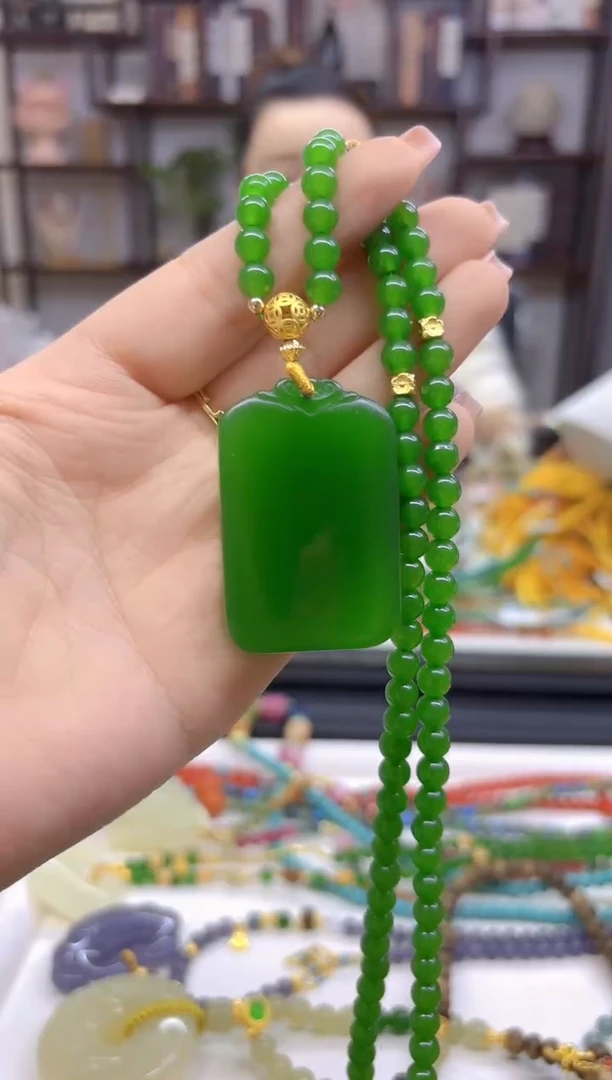 【闪购商品】和田玉（碧玉）毛衣链未镶嵌M448