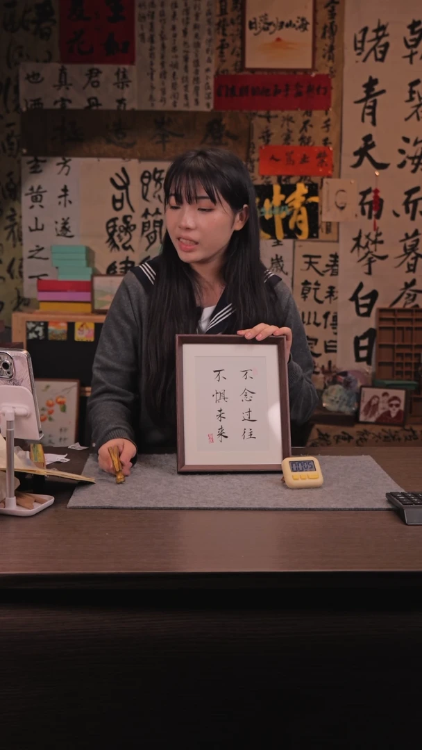 【闪购商品】国画134 不念过往 10寸 手写 亚克力