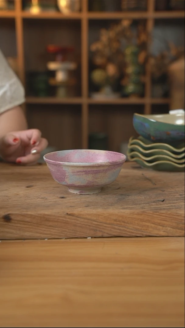 紫色系列的5英寸圆口米饭碗