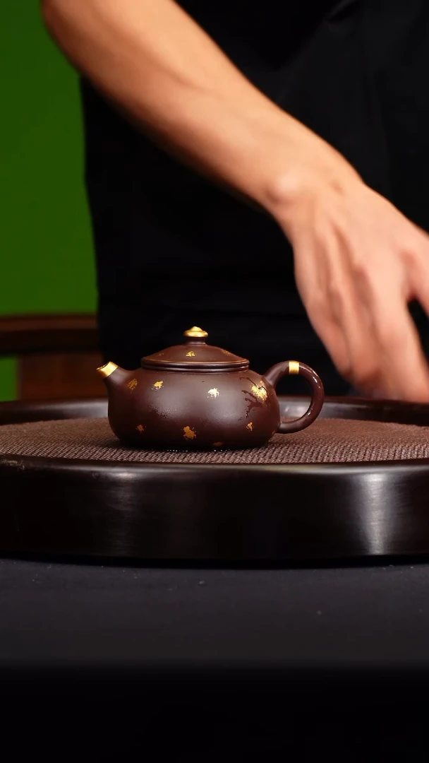 茶壶紫砂寒江