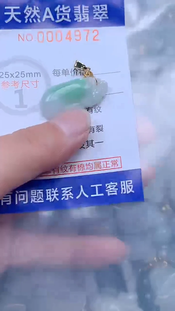 翡翠未镶嵌吊坠(不含链)1