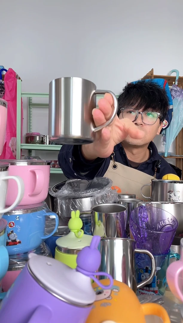 不锈钢微瑕砂圆300水杯