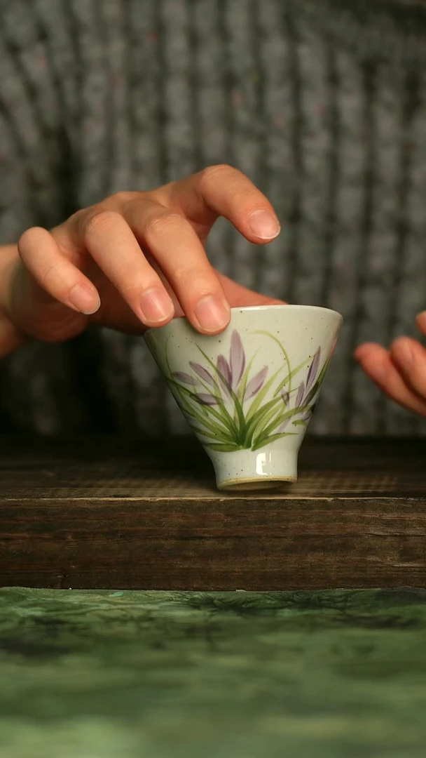 陶瓷青诗集手工手绘瓷器