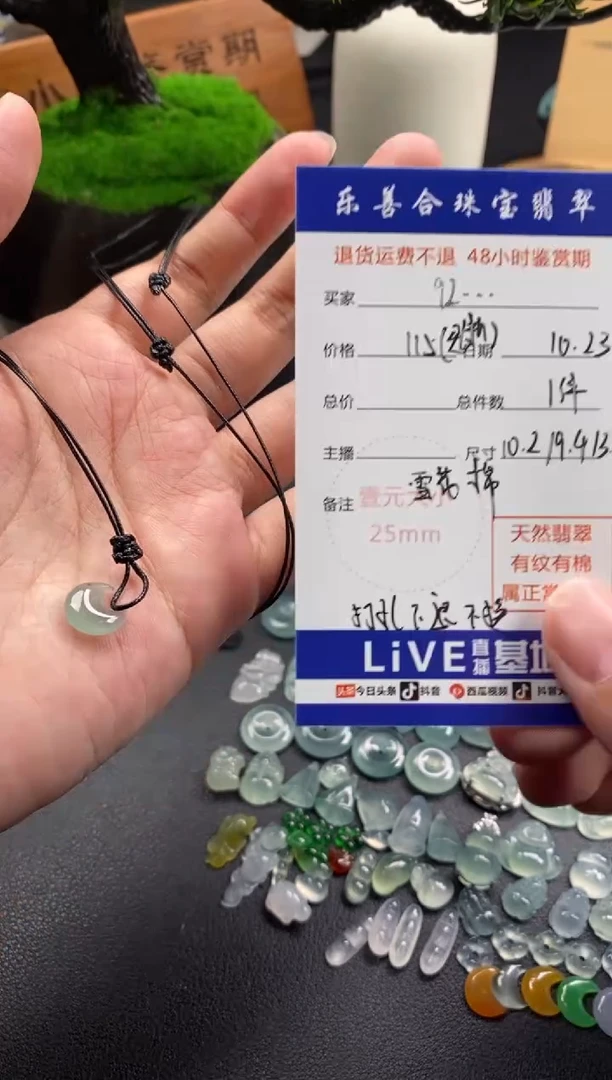 颈饰未镶嵌翡翠9****h冰种裸石