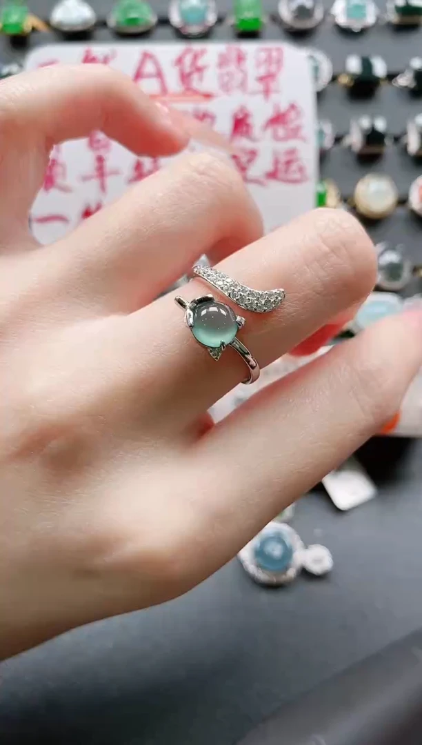 【闪购商品】翡翠戒指银S925镶嵌11111111