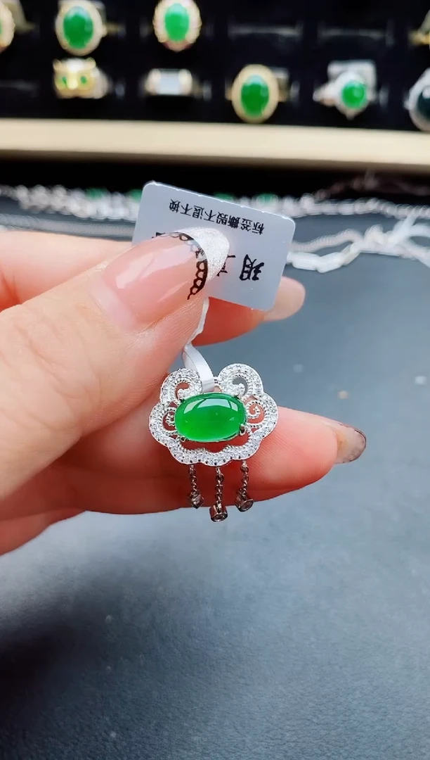 翡翠银S925镶嵌吊坠(赠链)321321