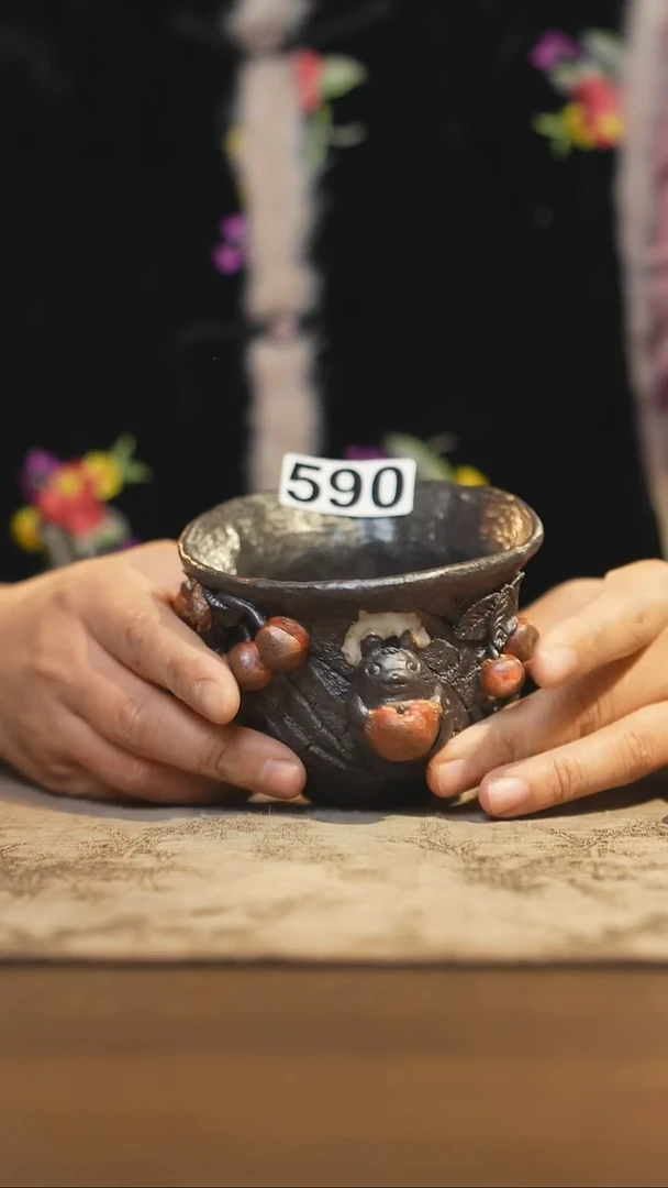 陶瓷茶器茶具主人杯590微瑕