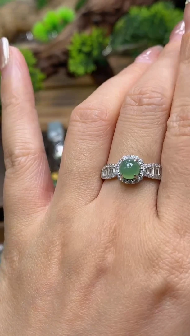 颈饰银S925镶嵌翡翠净货16086