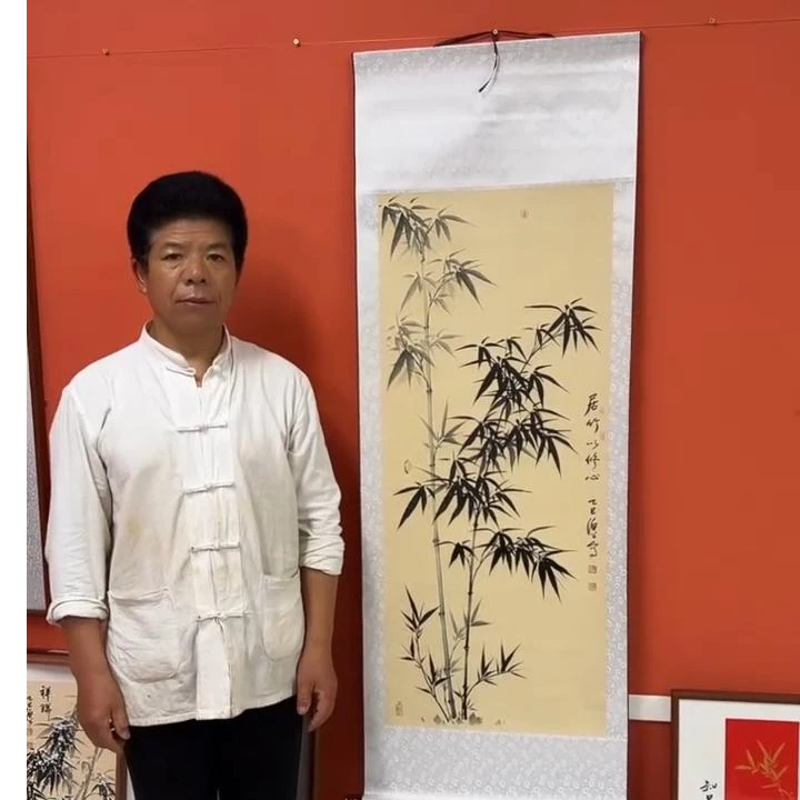 张富民/卷轴/居竹修心