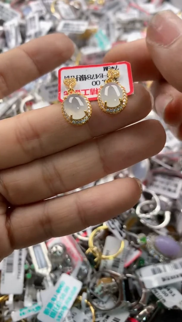 银S925镶嵌戒指翡翠999  9