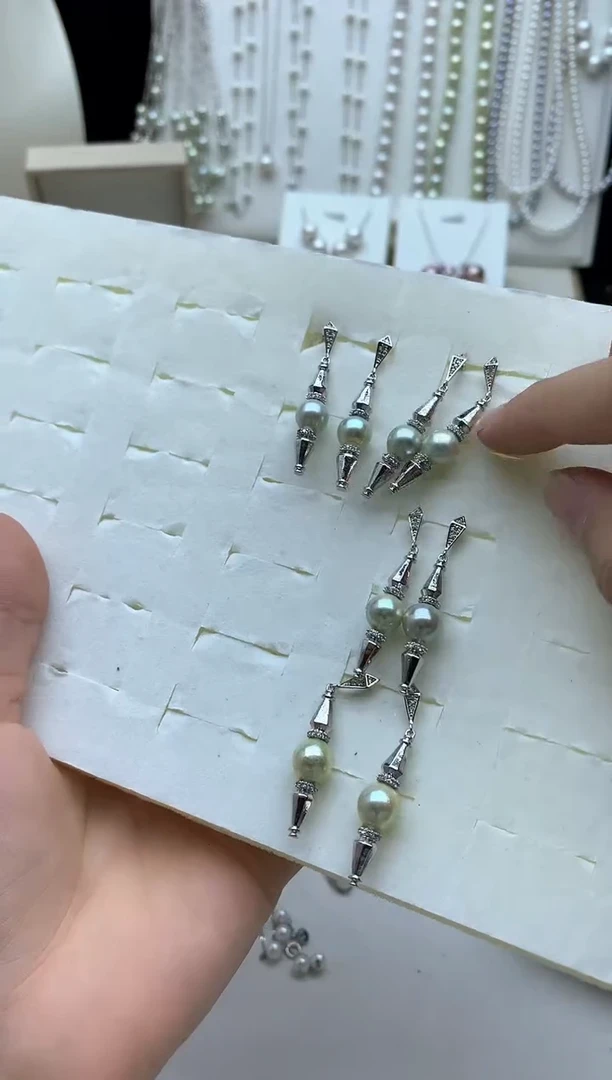 未镶嵌耳饰海水珍珠多样性发其一