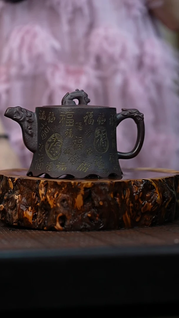 茶壶紫砂宜兴岁颐传砂原矿全手1