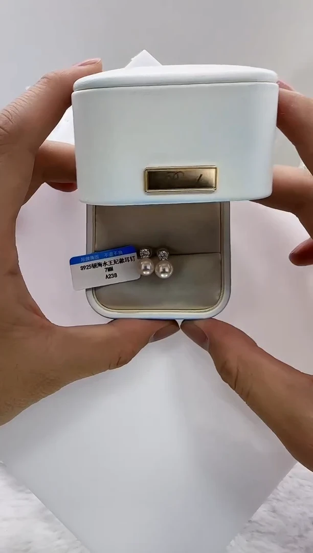 【闪购商品】海水珍珠DA银S925镶嵌a238 ak耳钉7