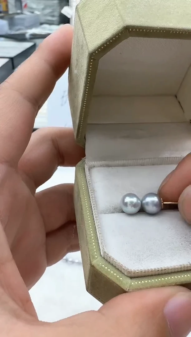 【闪购商品】海水珍珠耳饰18K金镶嵌清货